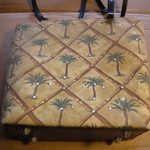 Tropical Palm Tree Jeweled Purse